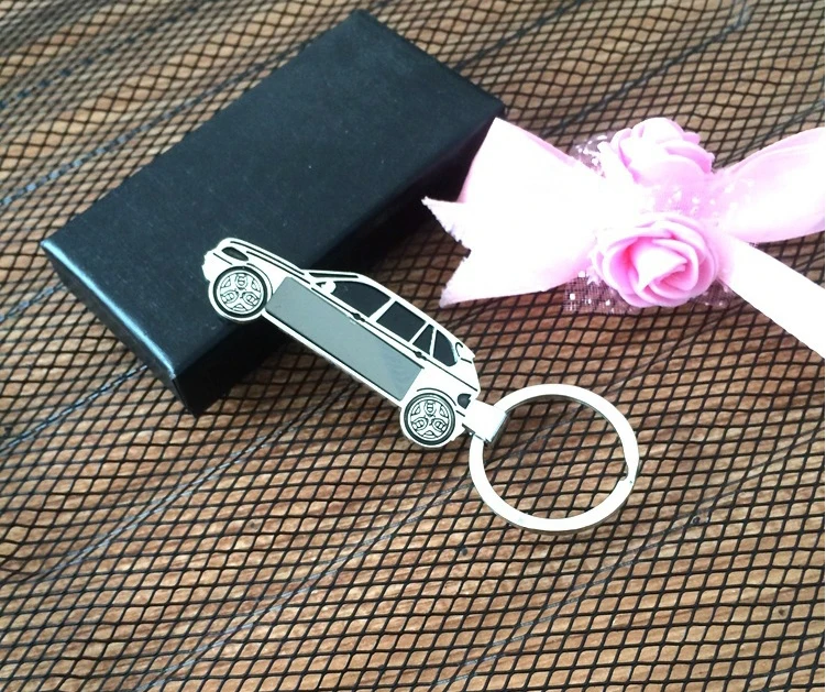 100 шт./лот металлический автомобильный брелок для ключей с свободными 2 боковых
