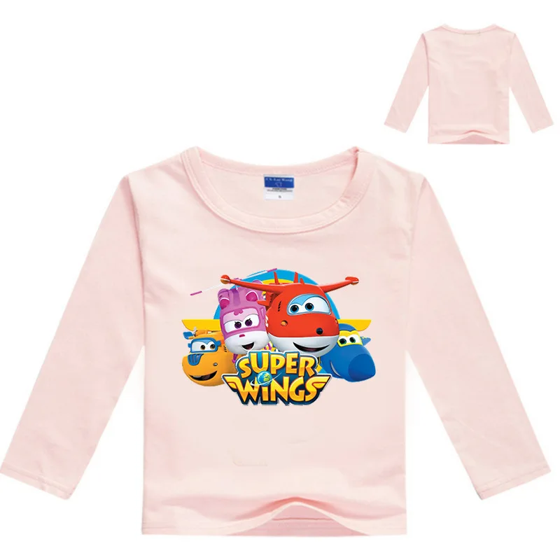 color 2 Z& Y/одежда с крыльями для мальчиков 3-9 лет, футболка с длинным рукавом из спандекса для девочек, детские футболки с героями мультфильмов, модный топ Nova N7185 - Цвет: color 2