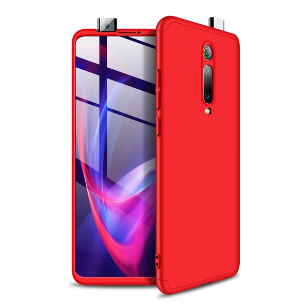 Red 360 чехол с полной защитой для mi 9T Pro Red mi K20 Pro, чехол для телефона 3 в 1, матовый пластиковый жесткий чехол для задней панели для Red mi Note 8 Pro 8A 8 - Цвет: Red