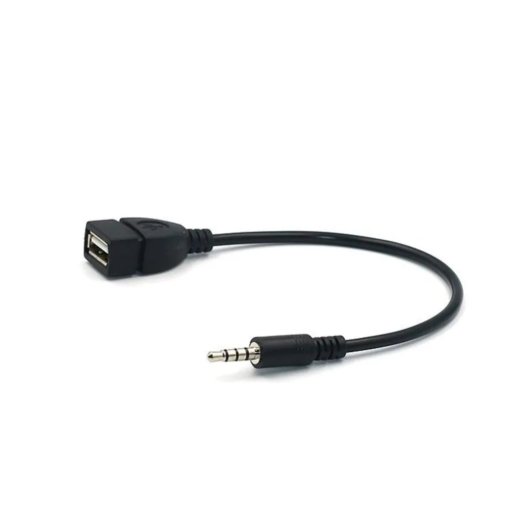 Новинка автомобильный адаптер mp3 кабель USB разъем к 3 5 мм U дисковому соединению 12