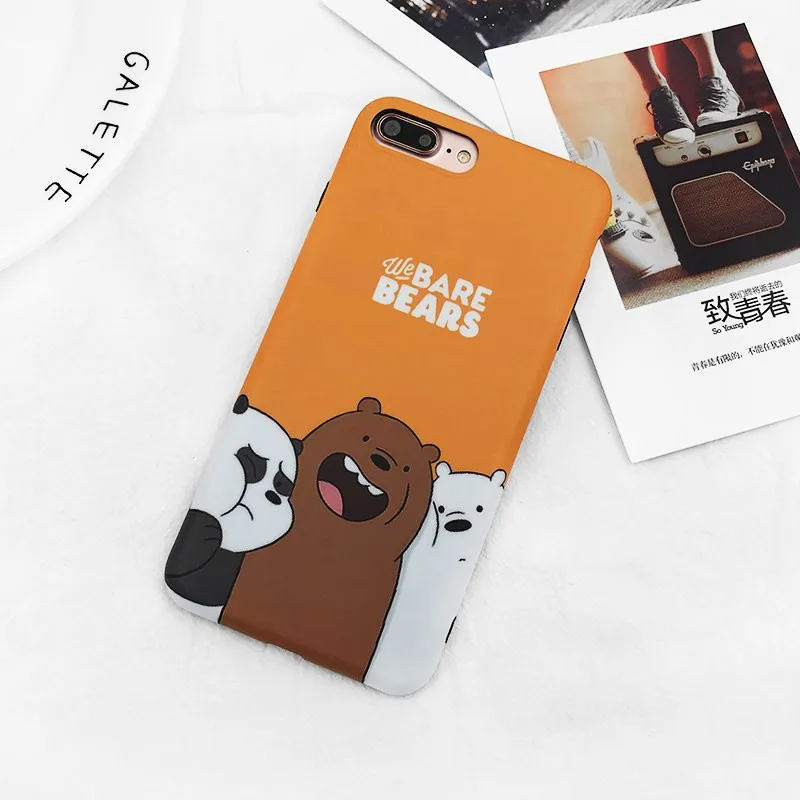 3D мультфильм Медведь чехол для iPhone X милый животный узор мягкий телефона TPU задняя