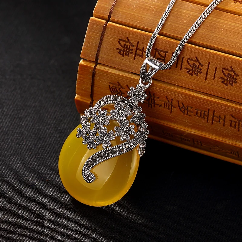 Женский винтажный кулон из серебра 100% пробы в стиле ретро|pendants for women|pendant necklacependant