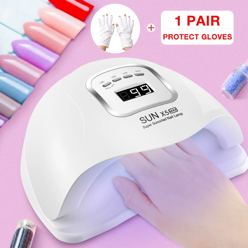 80 Вт Светодиодная УФ лампа для ногтей автоматический датчик набор ламп сушки с