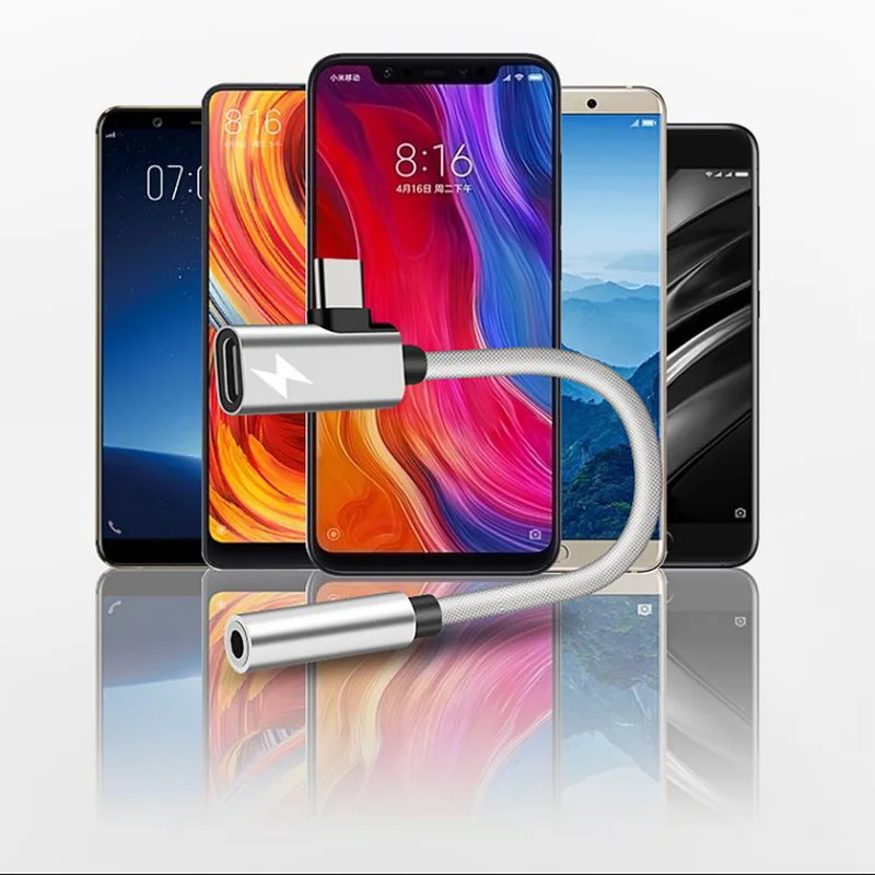 NOWAL USB Type C Audio Type-C to Jack 3.5mm Earphone Cable Phone Case For Xiaomi Mi 6 8 A1 A2 Mix 3 Capa |