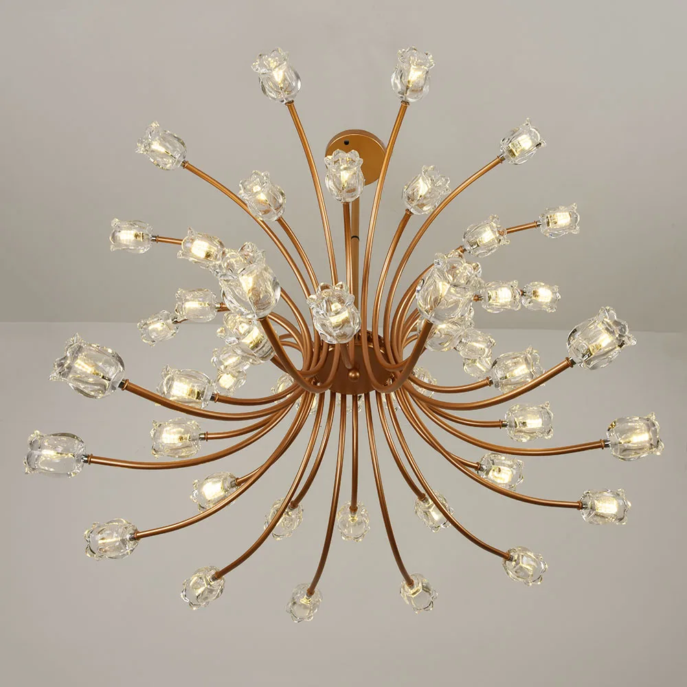 Европейский Винтажный подвесной светильник в виде цветка LED G4 Лофт традиционный