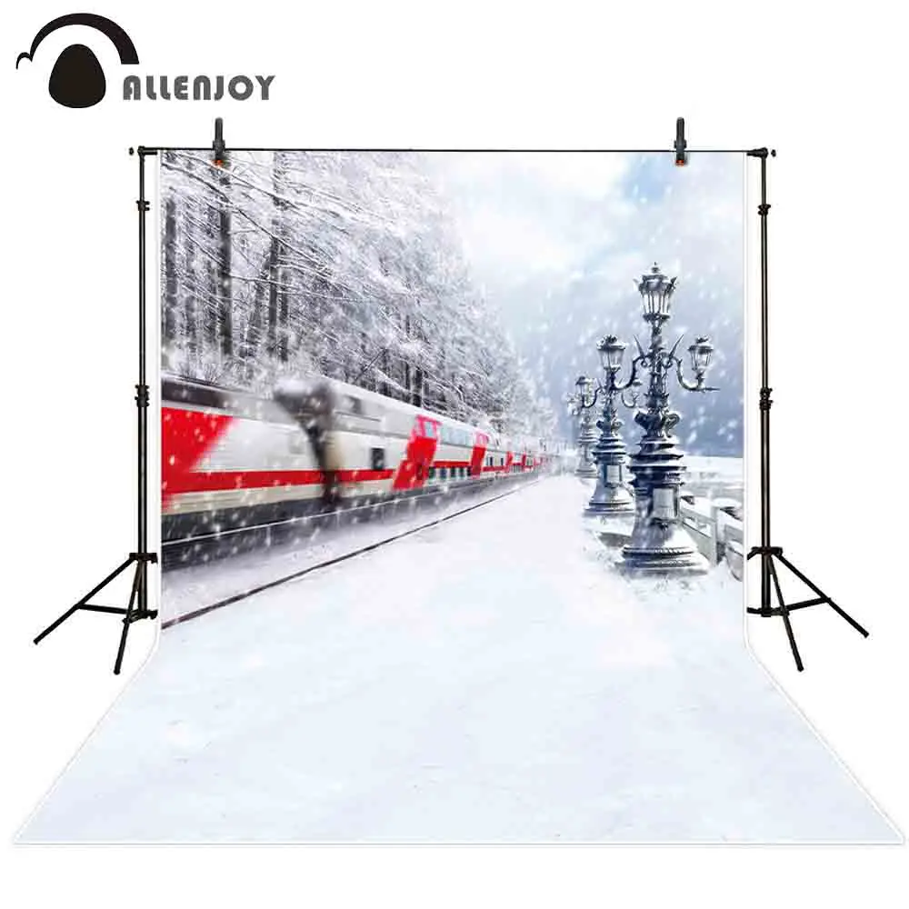 

Фон для фотосъемки Allenjoy зимний Снежный поезд лес уличный свет фон для фотостудии фотосессия Фотофон реквизит для фотосъемки