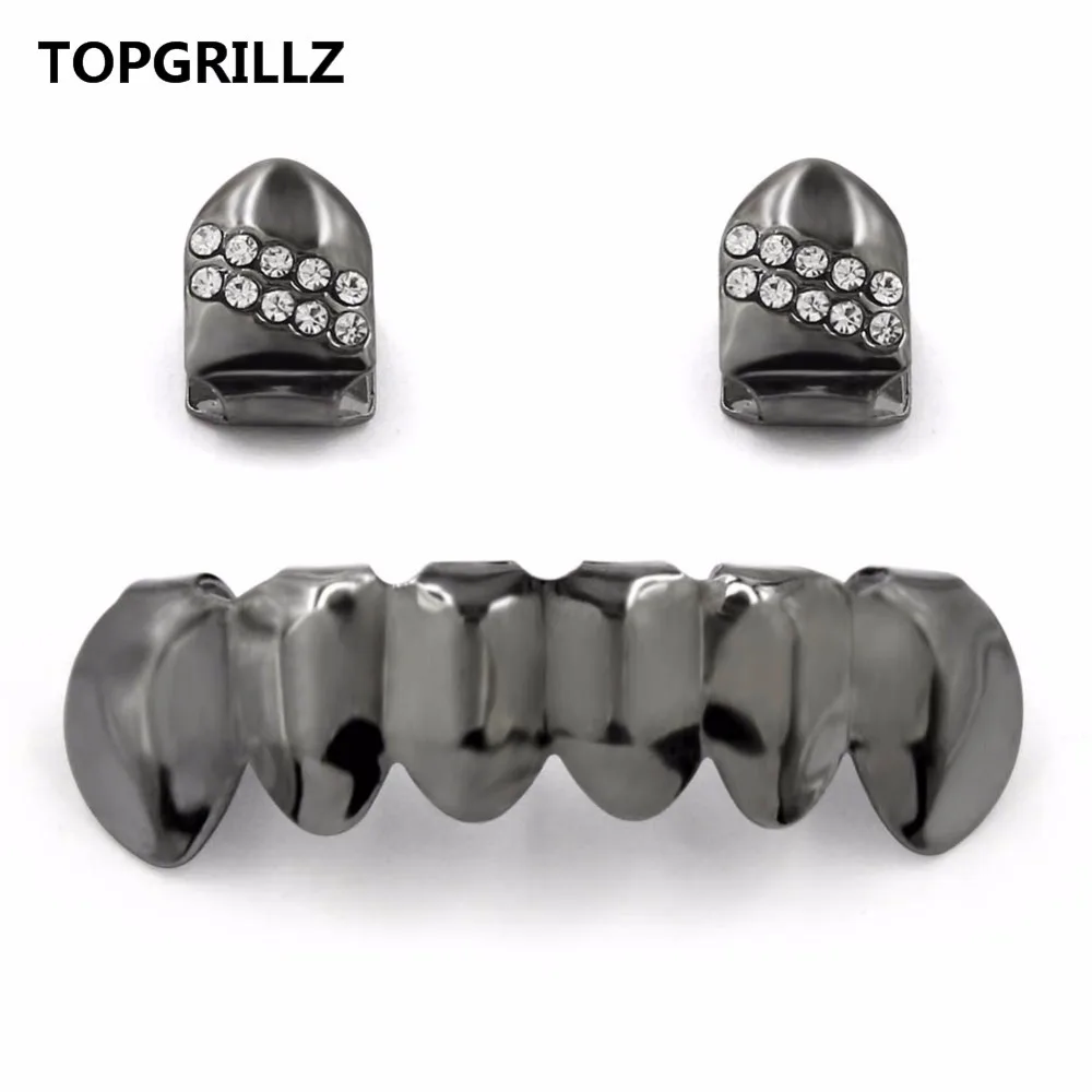 Колпачки TOPGRILLZ в стиле хип хоп с желтым золотом и классическим низом|hip hop grillz|yellow