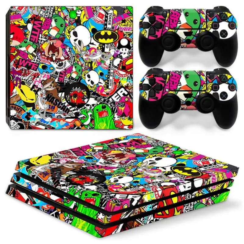 5 Bomb для PS4 Pro наклейка для sony Playstation 4 Pro консоль+ 2 контроллера наклейка для PS4 Pro бомбардировки винил аксессуары для игр - Цвет: 5