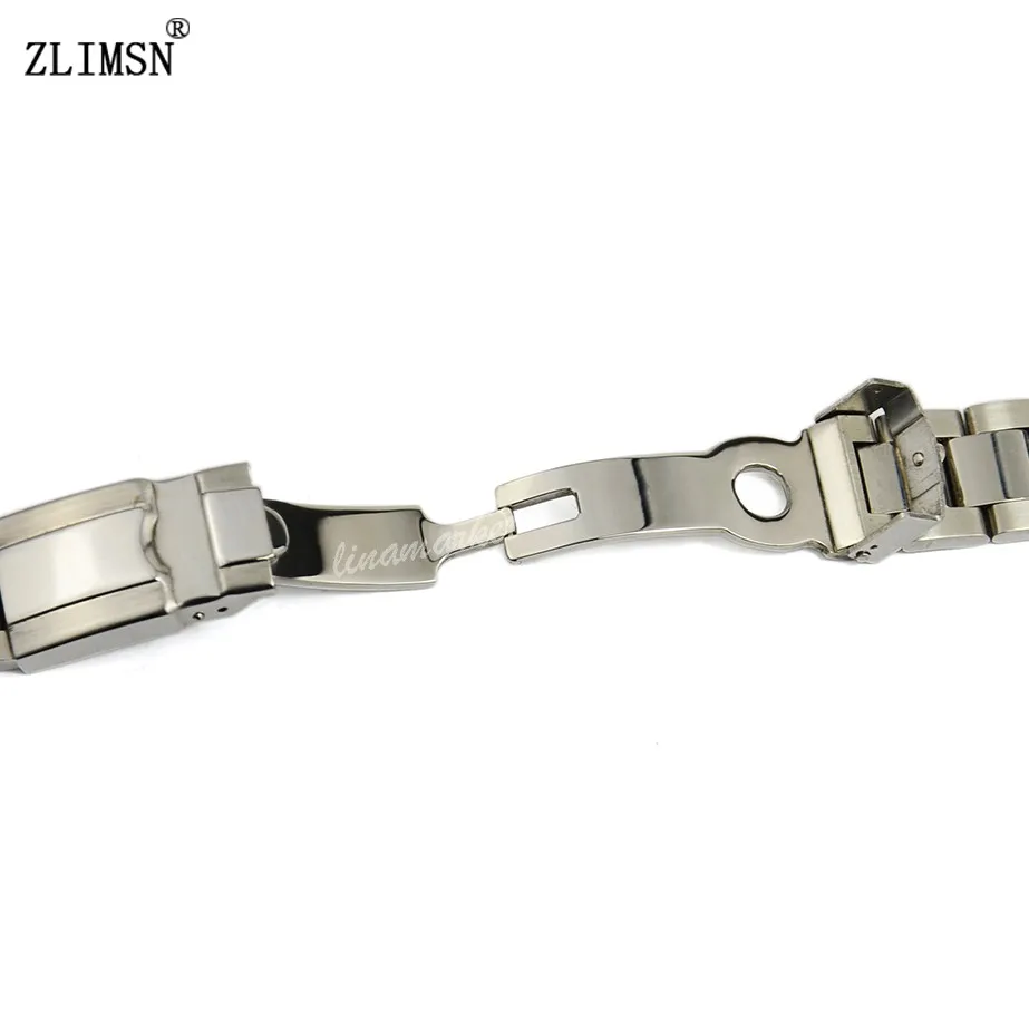 ZLIMSN Watch Strap 17mm 20mm Stainless Steel Watchband Curved End Bands Replacement Watches Accessories Relogio Masculino | Наручные часы