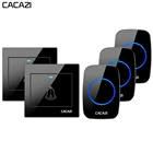 Звонок дверной CACAZI беспроводной водонепроницаемый, 300 м, 1-2 кнопки, 1-3 приемника