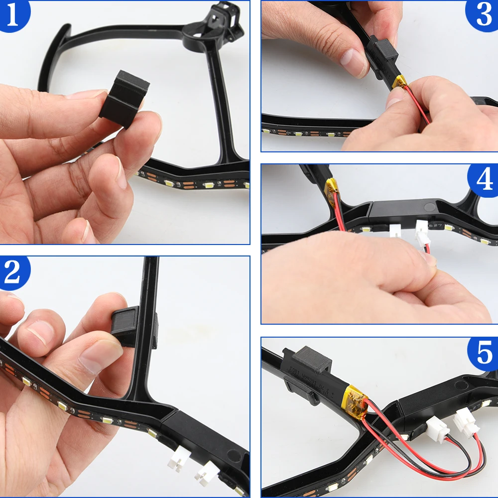 

Blue White DJI Mavic Air Guards Flash Led Light Strap for DJI Mavic Air Accessories Mavic Air Propellers Guard Cable Light Strap