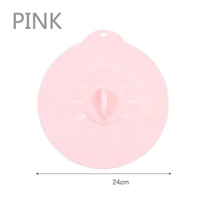 PINK-4 Крышка для кастрюли, силиконовая крышка, пробка для разлива, крышка для кастрюли, кухонные аксессуары, инструменты для приготовления пищи, кухонная посуда с цветами, кухонные гаджеты - Цвет: PINK-4