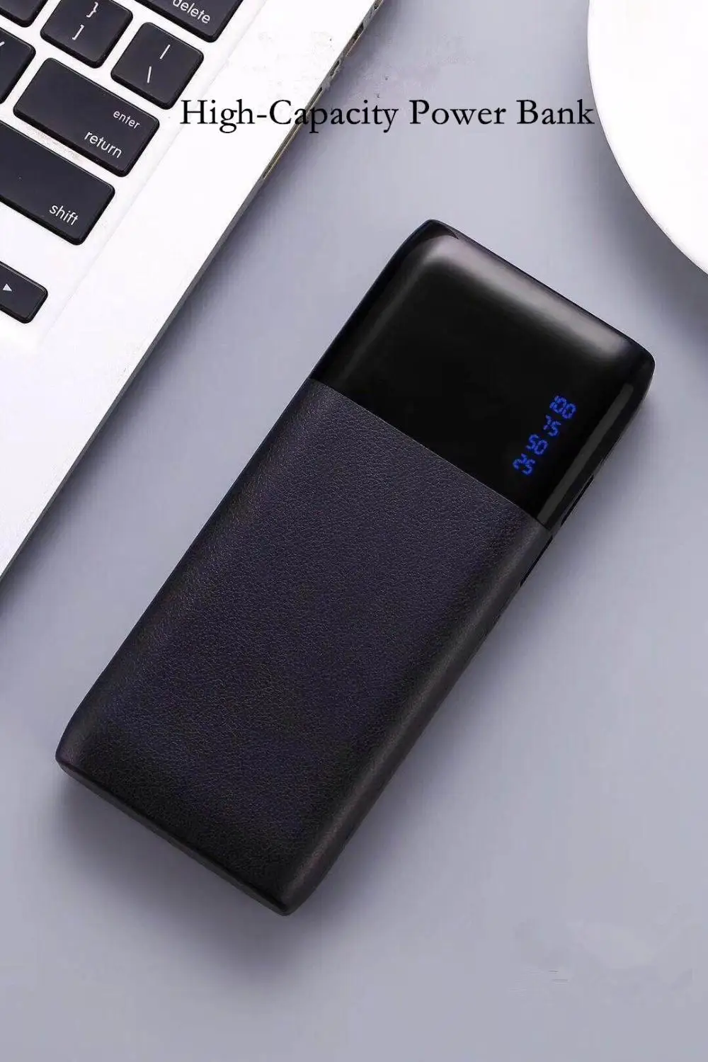 Тонкий внешний аккумулятор 10000 мАч быстрая зарядка двойной USB портативный