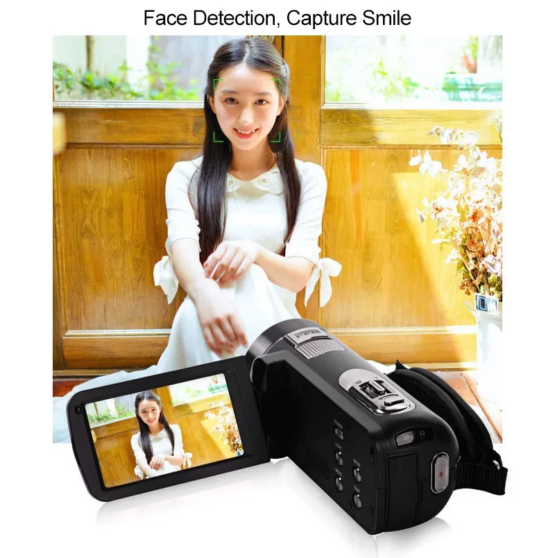 Ordro HDV-Z8 Full HD 1080 P рефлекторные Цифровые фотокамеры 16X видеорегистратор мини-видеокамеры с 3,0 дюймовым ЖК-экраном вращения