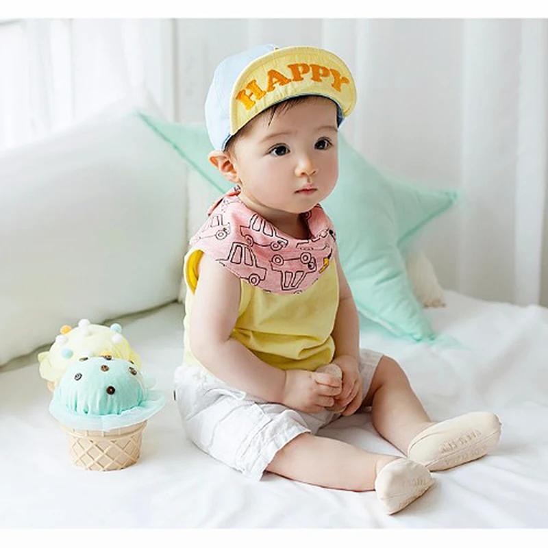 Модные хлопковые шапочки для детей в горошек мягкая Кепка маленьких мальчиков