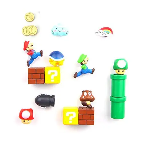 3D Supre Mario наборы магнитов на холодильник для украшения дома декоративный Веселая