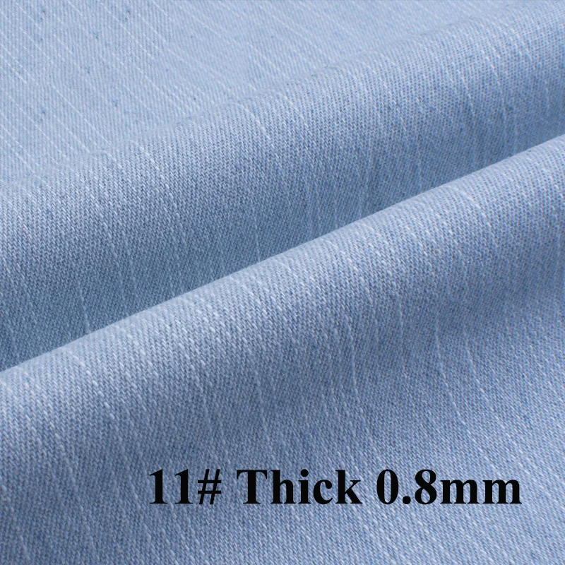 11-0.8mm Meetee, 50*150 см, Потертая джинсовая ткань, хлопок, тонкая/плотная ткань для штанов, рубашек, одежды, фартук, ручная работа, летняя одежда FA206 - Цвет: 11-0.8mm
