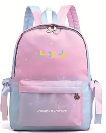 Рюкзак kpop TXT с синим градиентом школьный рюкзак для девочек подростков TOMORROW X TOGETHER