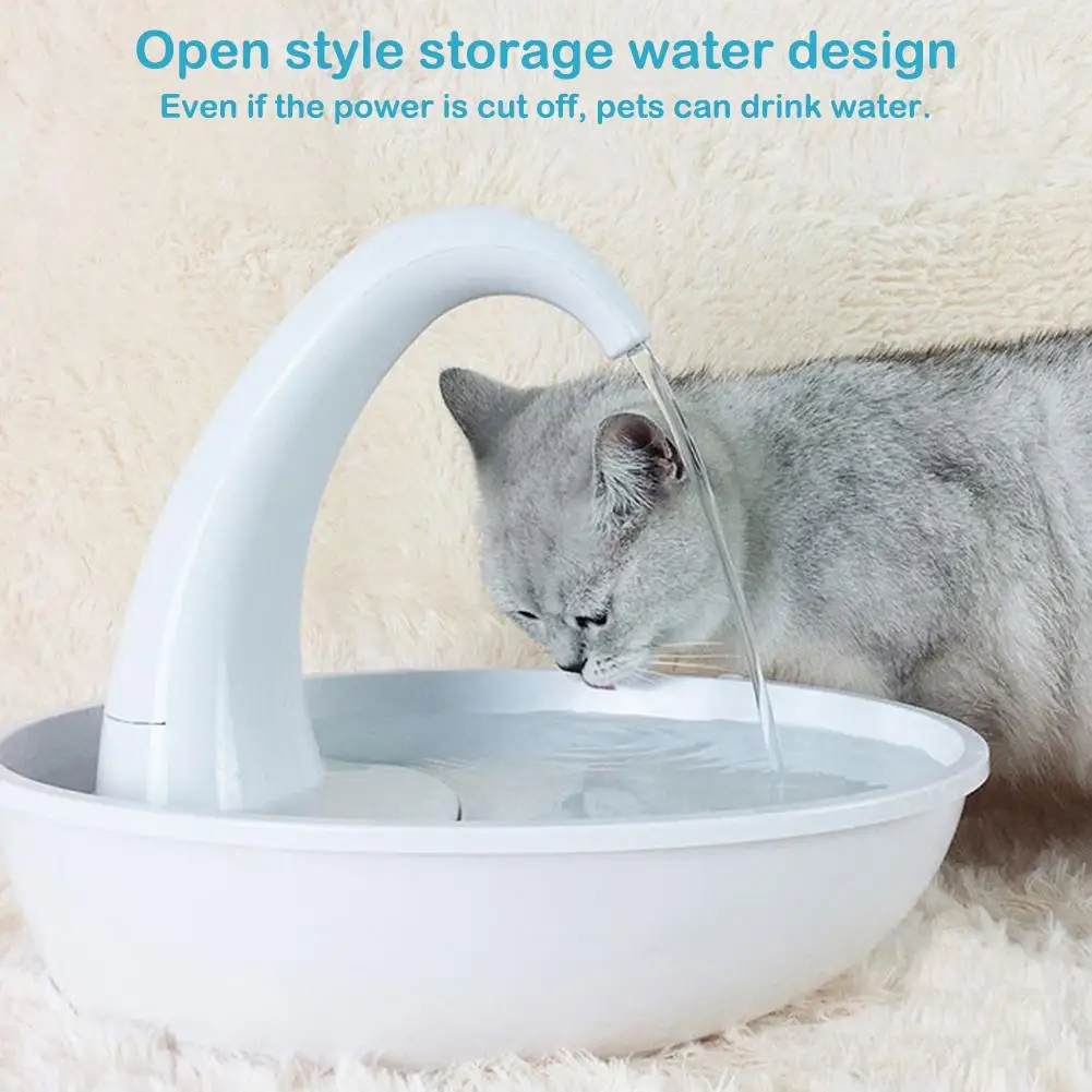 Диспенсер для воды с лебедем для домашних животных, для кормления кошек, фонтан, для кошек, собак, с диспенсером для воды, автоматическая переработка, товары для домашних животных