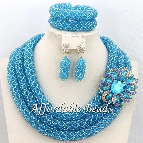 Великолепный модный набор бусин чудесный Свадебный комплект ювелирных изделий