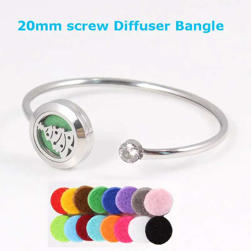 20mm Butterfly 316L Stainless Steel Aromatherapy Locket Bracelet Bangle Oil Diffuser Perfume Jewelry | Украшения и аксессуары