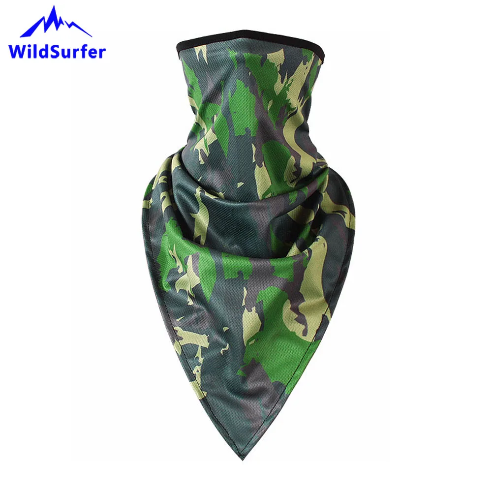 Треугольная маска WildSurfer, мотоциклетная маска на половину лица, камуфляжные Балаклавы, ветрозащитные лыжные шарфы для шеи, качественная дышащая маска для лица FJ39