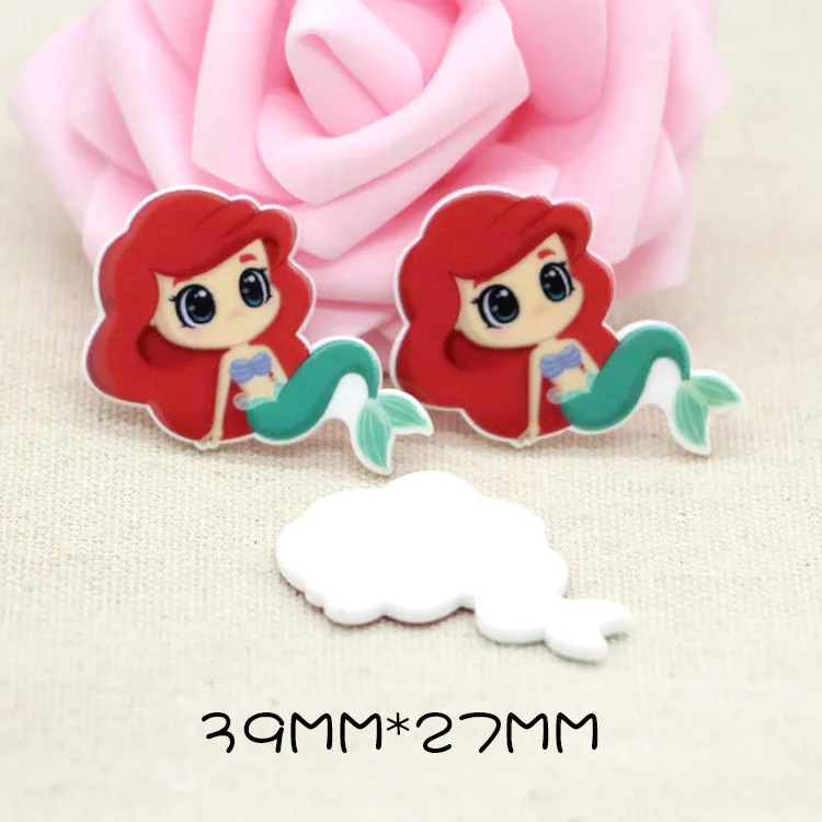 Медь 10pcs/lot flat back planar resin princess cartoon DIY resin cabochons accessories for diy mobile phone case headband - Цвет: Медь