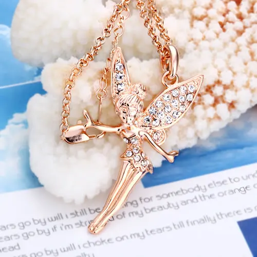 18K gold plated necklace Genuine Austrian crystals italina Nickle free antiallergic factory prices udd ucl GPN011 | Украшения и