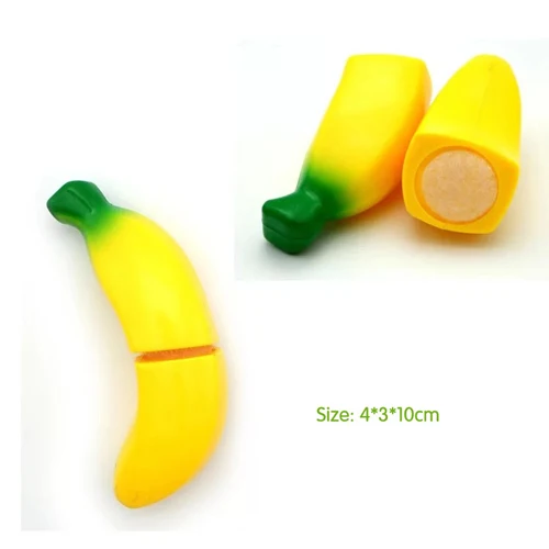banana Лидер продаж, пластиковая кухонная еда, фрукты, овощи, резка, дети, ролевые игры, обучающая игрушка, безопасные детские кухонные игрушки, наборы, подарок - Цвет: banana