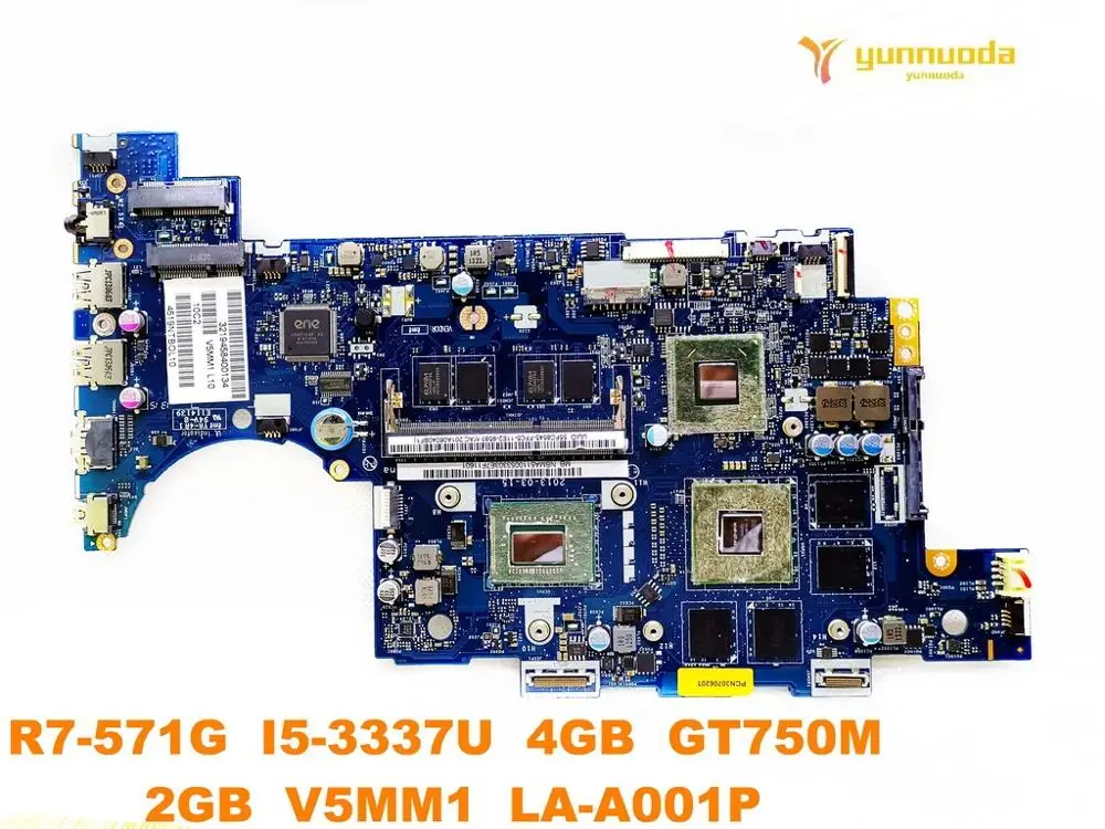 Оригинальный Для ACER R7 571G Материнская плата ноутбука I5 3337U 4 Гб GT750M 2 V5MM1 LA