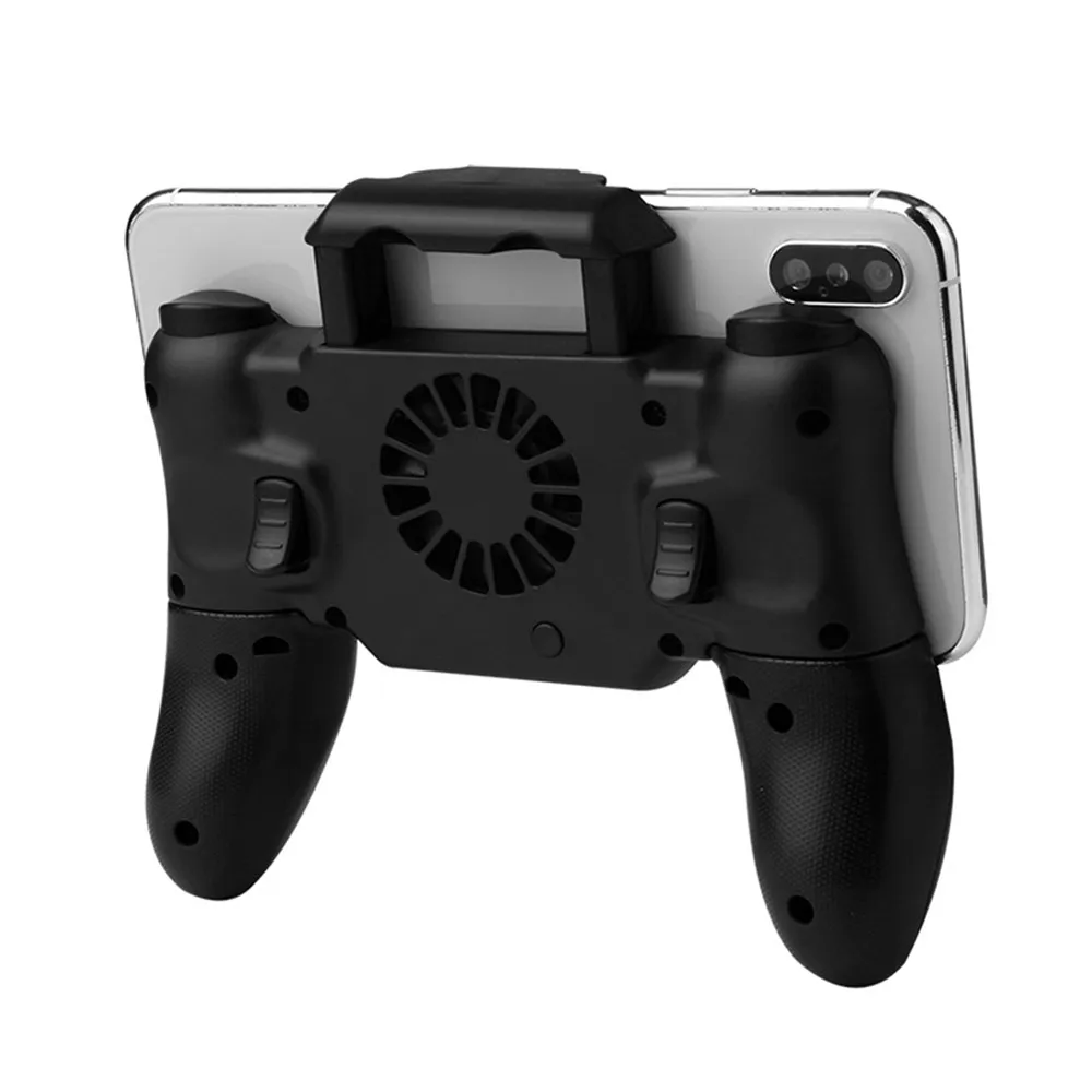 Black Беспроводной игровой контроллер Bluetooth Телескопический геймпад PUBG джойстик охлаждающий вентилятор для системы IOS iPhone 6 7 8 Plus X XR XS MAX - Цвет: Black