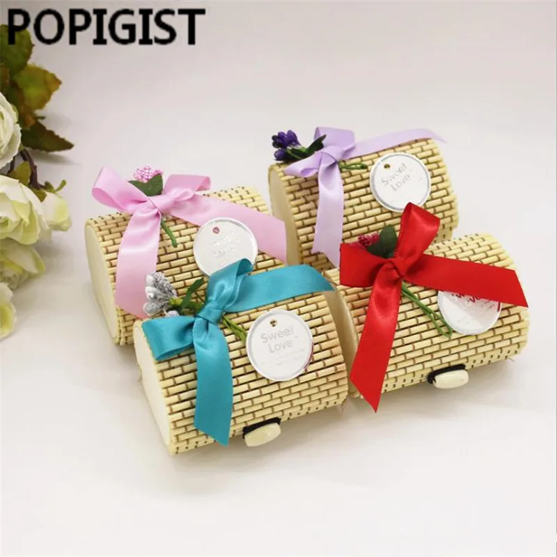 For Wedding Gift Party Favor Package Boxes With Ribbon With Card