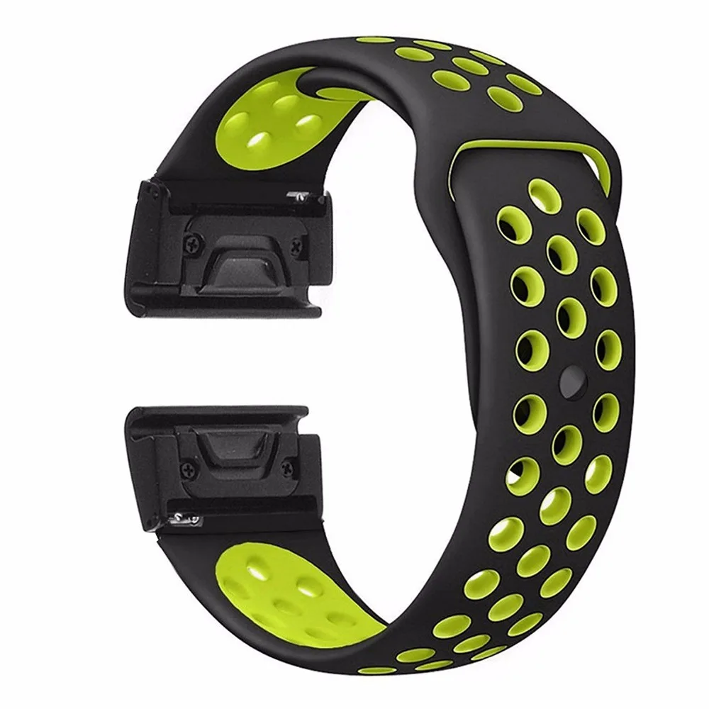 26 мм 22 мм мягкая силиконовая лента для Garmin Fenix 3/Fenix 3 HR/Fenix 5 5X браслет Quickfit ремешок для часов