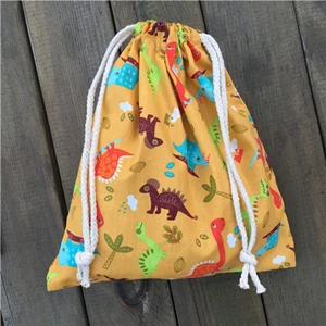 XL 34x39cm YILE 1 шт., вечерние подарочные сумки на шнурке из хлопка, домашний мешок с принтом динозавра, светильник синего цвета YL03 - Цвет: XL 34x39cm
