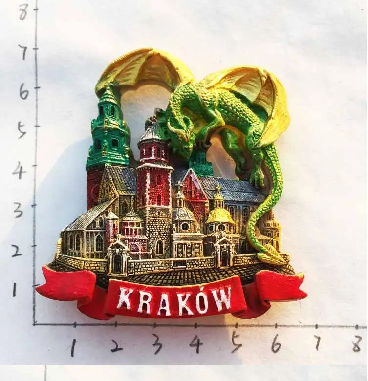 Милый креативный 3D Краков польский Старый город знаменитый здание на