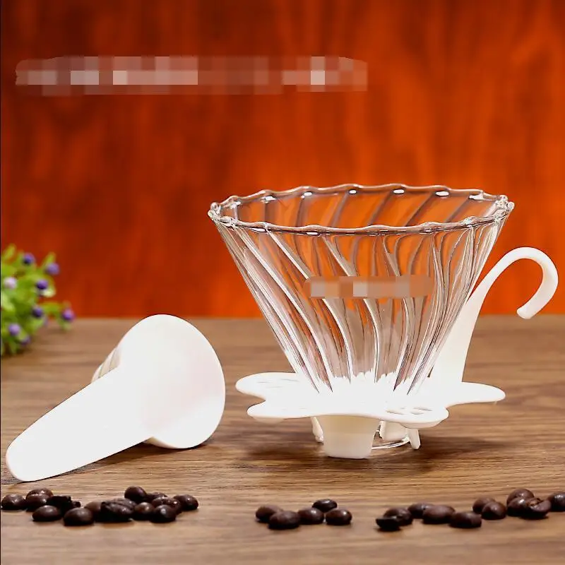 

Hot Selling Newest Coffee Filter Glass Hand Coffee Pot V Filter Household Hand Coffee Appliance Set Kitchen Accessories