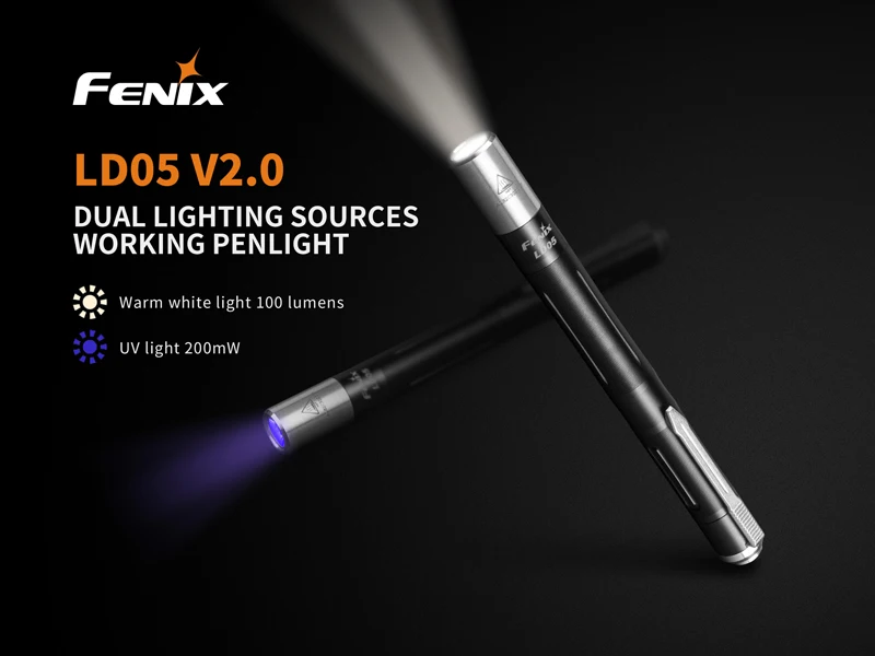Рабочий Penlight Fenix LD05 V2.0 супер компактный фонарик двойные источники освещения для медицинских работников