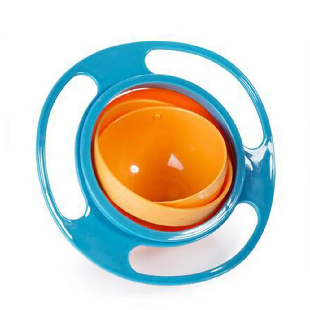 blue TPFOCUS 360 градусов вращающийся гироскоп форма баланс чаша для детей младенческой Bbay кормления высокого качества пластины набор простой безопасности - Цвет: blue