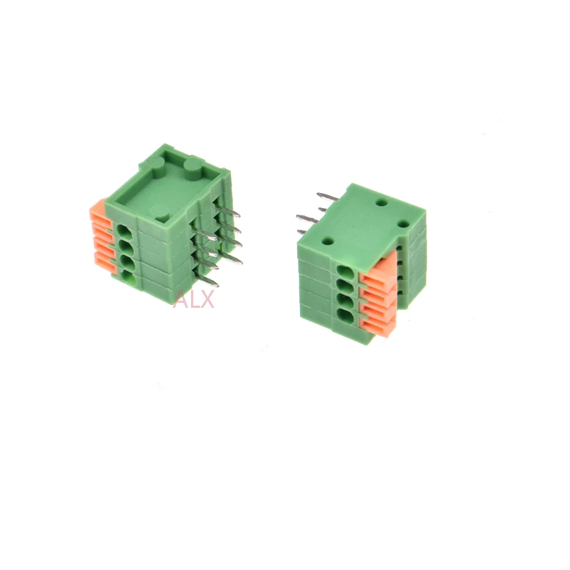 50 шт. KF141R 2/3/4/5/6/7/8/9 Пружинные контакты SMT/SMD клемм соединитель 2,54 мм Шаг Угловые Американская классификация проводов 2р 3p 4 5 для ПХД установлен Сращивание