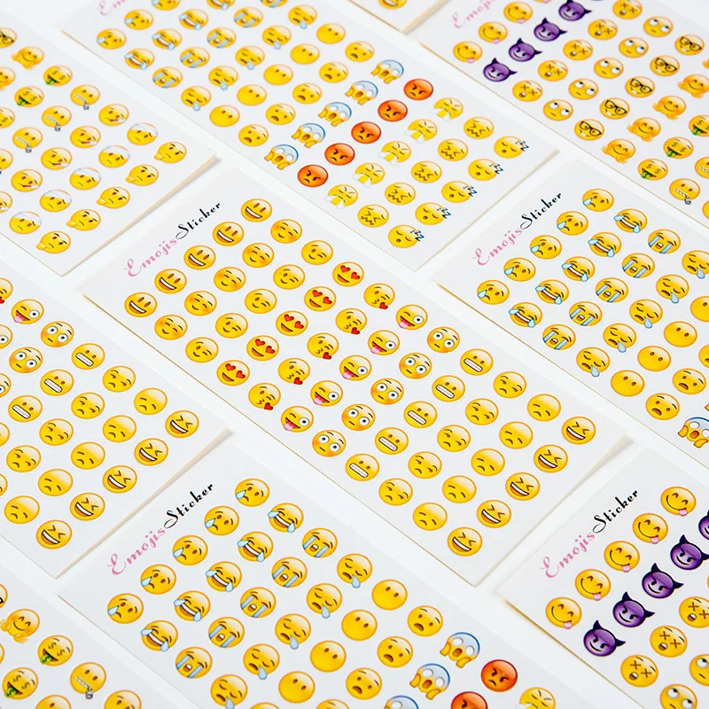 12 3 D наклейки Emoji улыбающееся лицо ноутбук информация Twitter Viny Instagram