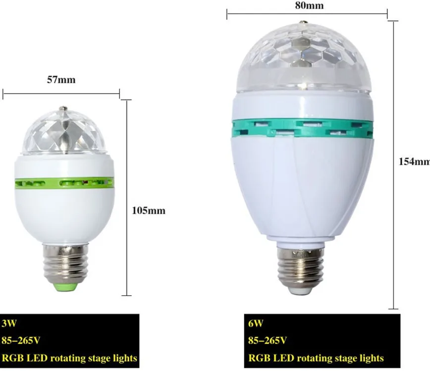 RGB светодиодный вращающийся сценический свет USB Автоматическая Вращающаяся