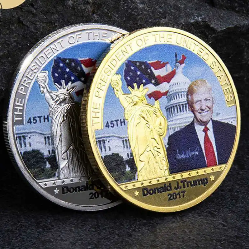 Дональд Трамп 45-й президент США памятная монета сделать Америку снова великим