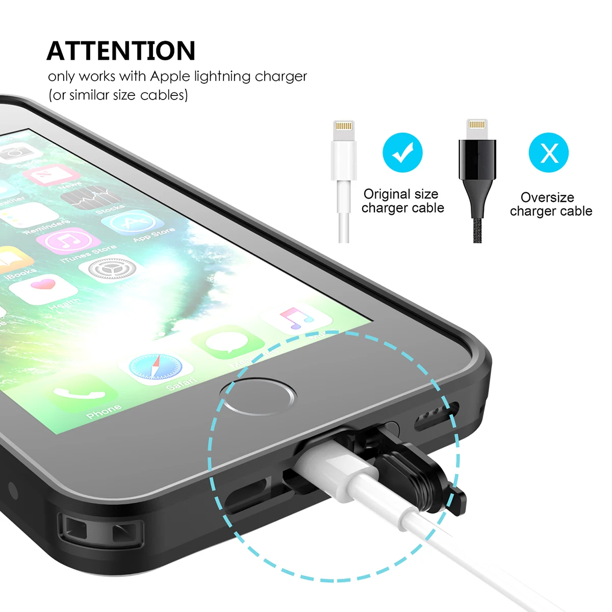 Водонепроницаемые чехлы для мобильных телефонов для Apple iPhone 7 Plus iPhone 8 Plus чехол 360 градусов Защита от пыли плотный чехол для Apple iPhone 7 Plus