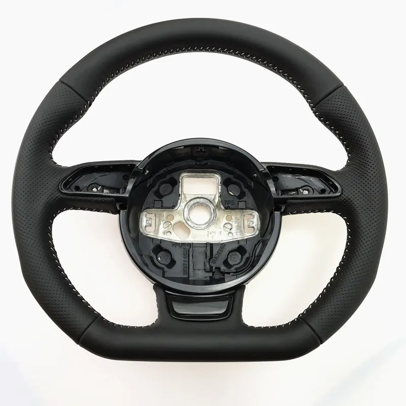 NoEnName_Null для Audi A3 A4 A5 A6 A7 Q3 Q5 Q7 полностью ПЕРФОРИРОВАННОЕ рулевое колесо с плоским