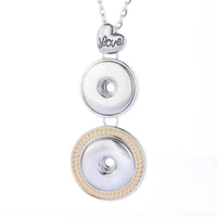 boom life hot sale snap button jewelry pendant necklace with link chain necklace fit 18mm snaps necklace jewelry for women