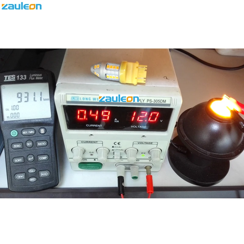 Zauleon 2 шт. 3157 3156 3057 3056 P27/7 Вт T25 желтый указатель поворота с 30SMD 2835 авто светодиодные