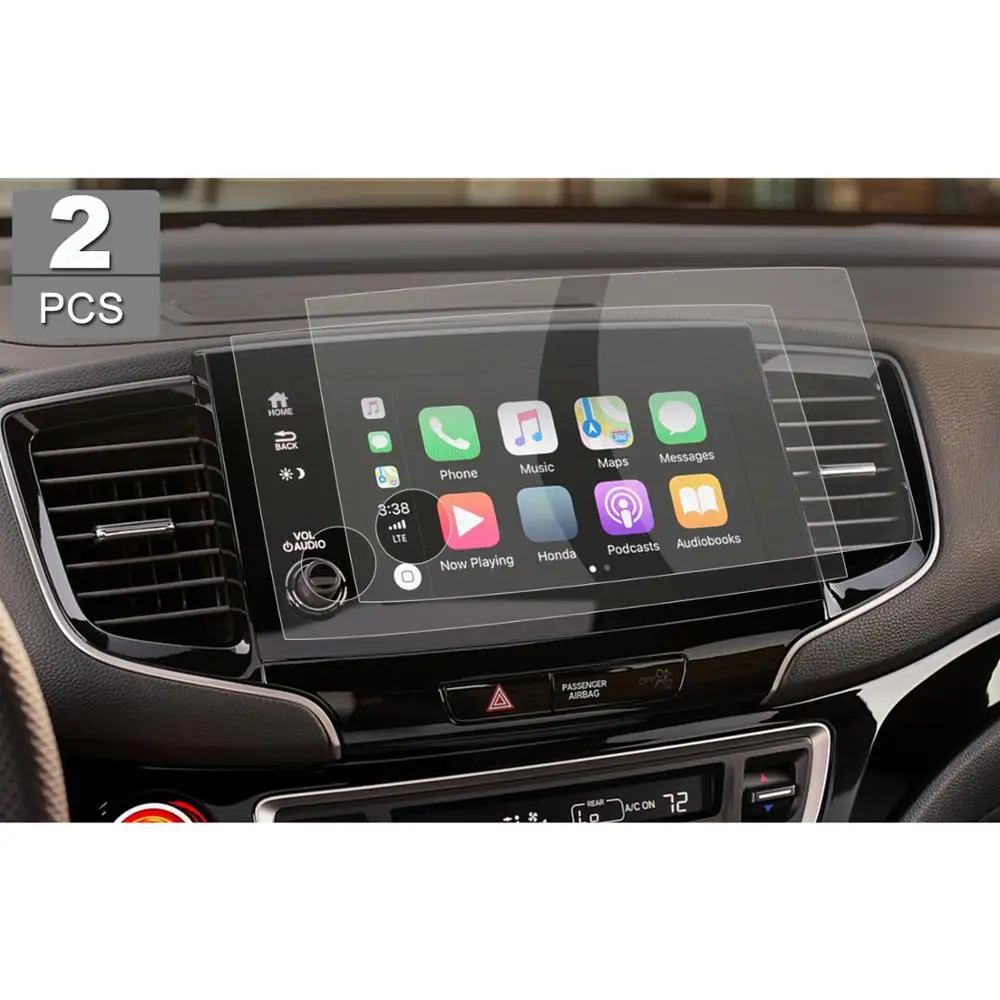 RUIYA 2 пакеты PET Защита экрана для Honda Pilot 8 дюймов Лево руля навигации экран 3 H
