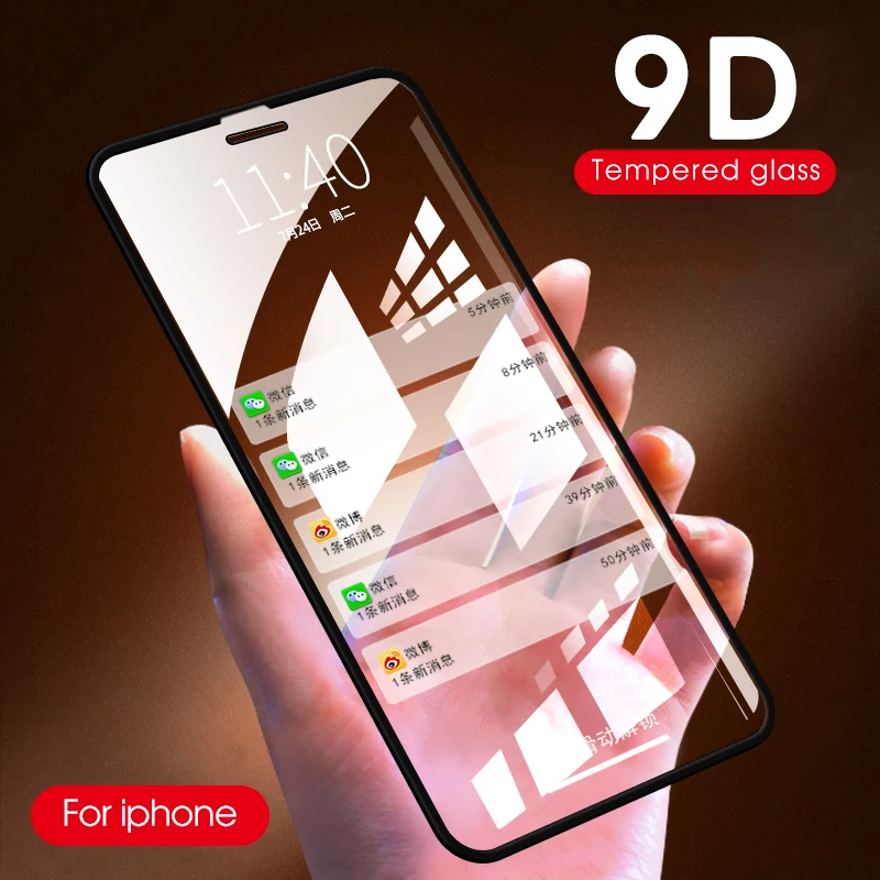 9D закаленное стекло для IPhone 12 11 Pro XS Max X XR защита экрана защитное чехол 6 6S 7 8 Plus SE 2020