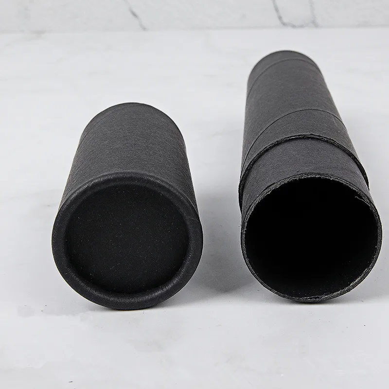 100 шт./лот черная крафт бумага тубус для благовоний бочка маленький ящик хранения