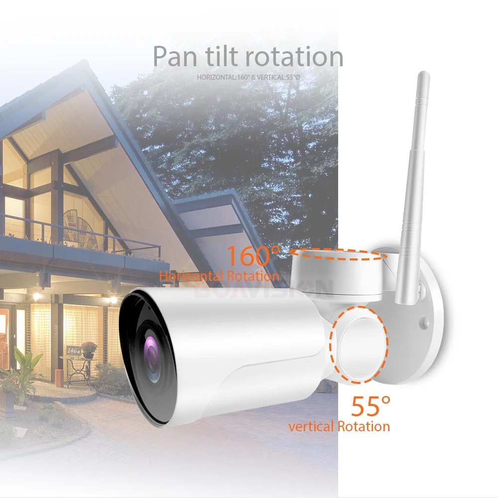 5X зум PTZ wi fi Пуля IP камера Открытый Встроенный CCTV Микрофон Водонепроницаемая